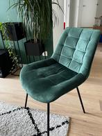 Eetkamerstoel velvet groen 4 stuks, Ophalen, Overige kleuren, Zo goed als nieuw, Metaal