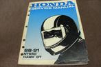 Honda NT650 Hawk GT 1988-1991 motorcycle service manual, Ophalen of Verzenden, Honda