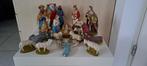 Antieke kerststal beelden gips, Ophalen of Verzenden