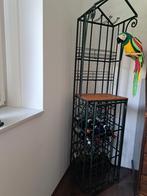 Wijnrek (voor 32 flessen), grachtengroen gecoat metaal, Huis en Inrichting, Woonaccessoires | Wijnrekken, Ophalen, Zo goed als nieuw