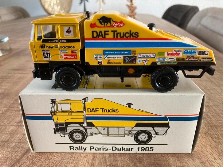Lion Car DAF 3300 Truck Rally Parijs Dakar 1985 Jan de Rooy, Hobby en Vrije tijd, Modelauto's | 1:50, Zo goed als nieuw, Bus of Vrachtwagen
