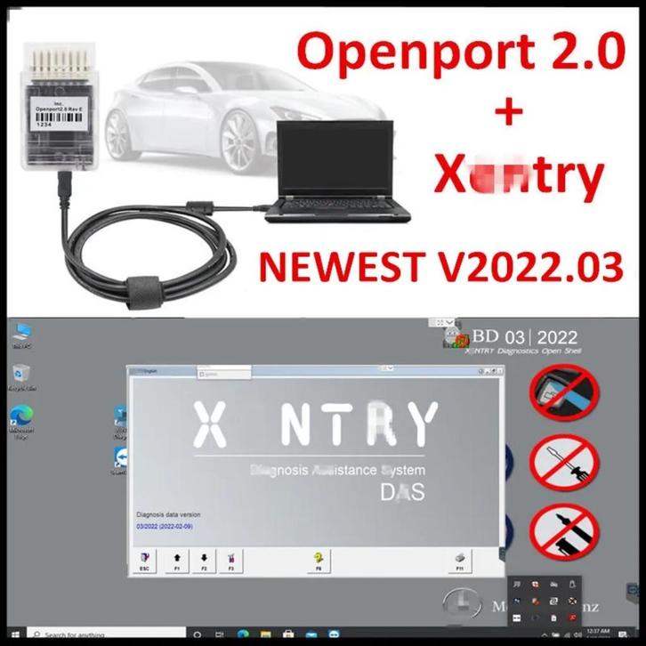 OPENPORT 2.0 TACTRIX MB Xentry ECU FLASH OBD2 CHIP TUNING, Auto diversen, Autogereedschap, Nieuw, Ophalen of Verzenden
