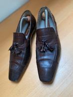 Cesare Paciotti bruine croco print loafers 8 42 42,5, Verzenden, Zo goed als nieuw, Bruin, Loafers