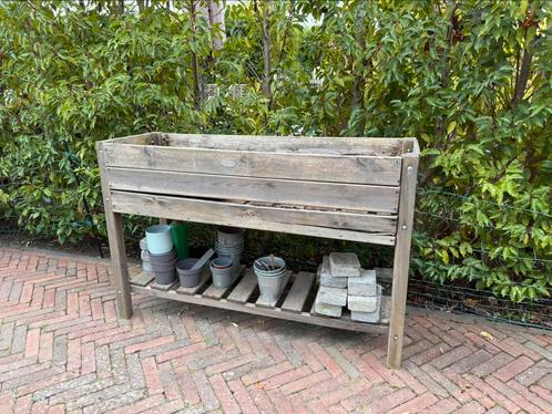Moestuinbak, Tuin en Terras, Bloembakken en Plantenbakken, Zo goed als nieuw, Hout, Rechthoekig, Ophalen