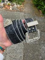 Zwarte riem met glitter strass bij gesp en einde riem, Kleding | Dames, Riemen en Ceinturen, Ophalen of Verzenden, Zo goed als nieuw