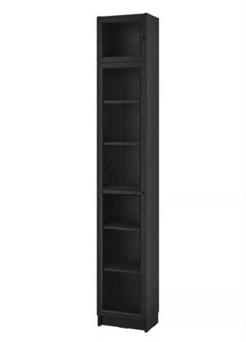 IKEA BILLY / OXBERG Boekenkast zwart eikenpatroon - afbeelding 2