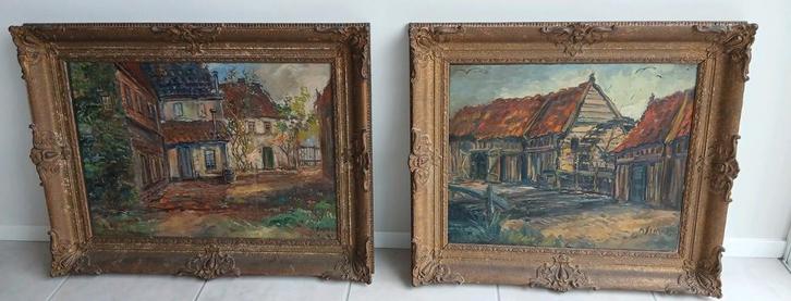 2 oude schilderijen Adrianus Sibens 1906-1964, Antiek en Kunst, Kunst | Schilderijen | Klassiek, Ophalen of Verzenden