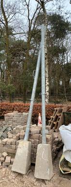 Gegalvaniseerde palen voor volleybal veld, Sport en Fitness, Volleybal, Ophalen, Gebruikt, Overige typen