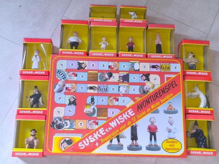 Suske en Wiske Avonturenspel + de 12 beeldjes, Verzamelen, Stripfiguren, Nieuw, Beeldje of Figuurtje, Suske en Wiske, Ophalen of Verzenden