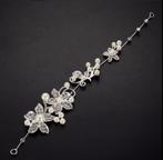 Haarband /tiara buigbaar met strass en ecru parels, Wit, Ophalen of Verzenden, Accessoires, Sieraadspecialist