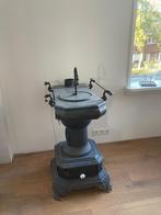 Oude potkachel met tegeltjes - Gas omgebouwd, Antiek en Kunst, Ophalen