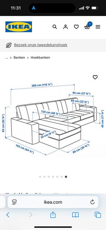 Ikea Kivik grijs - afbeelding 2