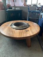 Bijzondere houten salon tafel, Huis en Inrichting, Tafels | Salontafels, Ophalen, 50 tot 100 cm, Rond, Zo goed als nieuw