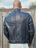 Vanguard / PME prachtige deels geplooid leren jas (M) zgan, Maat 48/50 (M), ., Zwart, Ophalen of Verzenden