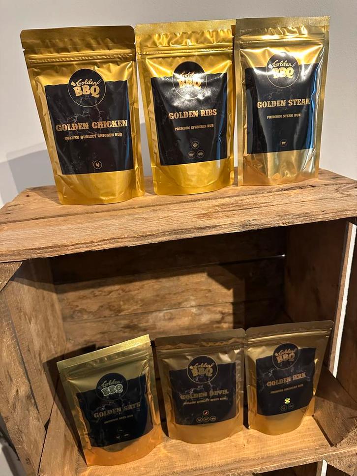 Nieuwe Golden BBQ Rubs - Diverse Smaken!, Tuin en Terras, Barbecue-accessoires, Nieuw, Ophalen