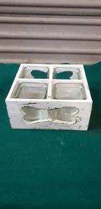 bloemen bakje met 4 glazen erin, Tuin en Terras, Ophalen of Verzenden, 'T Olde Gre-j, Info@toldegrej.nl, Endepoelstraat 20f Didam