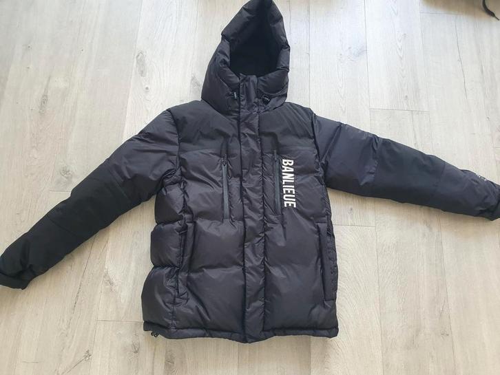 Banlieue Winterjas Zwart - Maat XS, Kleding | Heren, Jassen | Winter, Gedragen, Maat 46 (S) of kleiner, Zwart, Ophalen of Verzenden