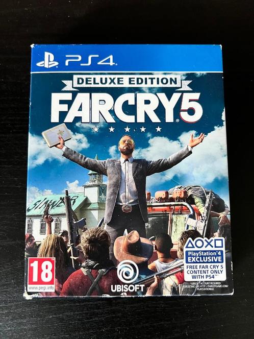 Farcry 5 Deluxe edition PS4, Spelcomputers en Games, Games | Sony PlayStation 4, Gebruikt, Avontuur en Actie, 1 speler, Vanaf 18 jaar