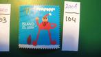 IJsland no  104, Postzegels en Munten, IJsland, Verzenden, Gestempeld