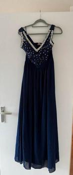 Elegante Galajurk Eva & Lola - Donkerblauw, Kleding | Dames, Blauw, Zo goed als nieuw, Onder de knie, Ophalen