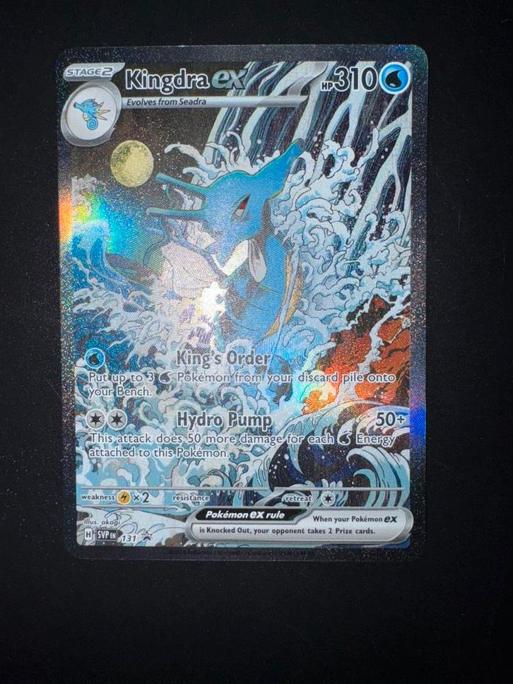 Kingdra ex - SVP 131 black star promo, Hobby en Vrije tijd, Verzamelkaartspellen | Pokémon, Zo goed als nieuw, Ophalen of Verzenden