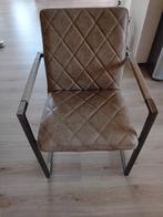 1 leren eetkamerstoel muisgrijs, Huis en Inrichting, Stoelen, Ophalen, Gebruikt, Grijs