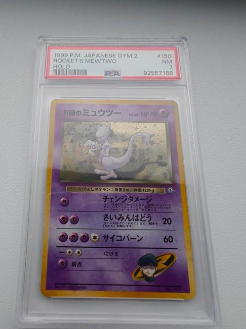 Rocket's Mewtwo holo PSA 7, Hobby en Vrije tijd, Verzamelkaartspellen | Pokémon, Nieuw, Losse kaart, Foil, Ophalen of Verzenden