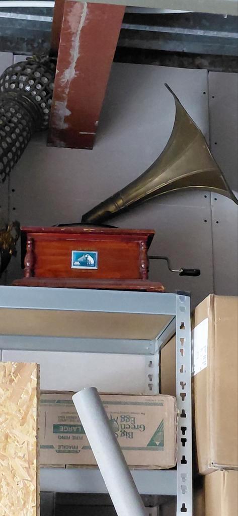 Oude His Master's Voice Platenspeler, Antiek en Kunst, Antiek | Overige Antiek, Ophalen