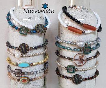 Hippe Boho Ibiza Armbandjes van Tsjechisch glas beschikbaar voor biedingen