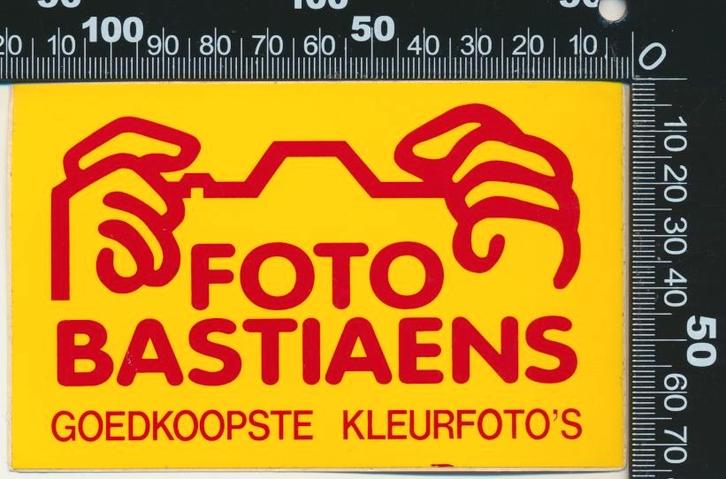 Sticker: Foto Bastiaens, Verzamelen, Stickers, Zo goed als nieuw, Bedrijf of Vereniging, Verzenden
