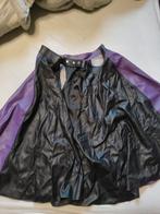 Zwart/Paars Leren Overrok - Fetish XXL, Kleding | Dames, Paars, Maat 46/48 (XL) of groter, Ophalen of Verzenden, Gedragen