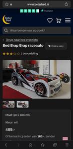 Kinderbed autobed brap brap raceauto, Huis en Inrichting, Ophalen, Eenpersoons, Hout, 90 cm