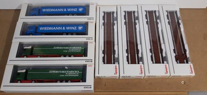 Marklin 4 wagons uit set 47415 met vrachtwagen, Hobby en Vrije tijd, Modeltreinen | H0, Ophalen of Verzenden