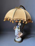 Antieke porseleinen lamp. Volkstedt porcelain, Ophalen of Verzenden