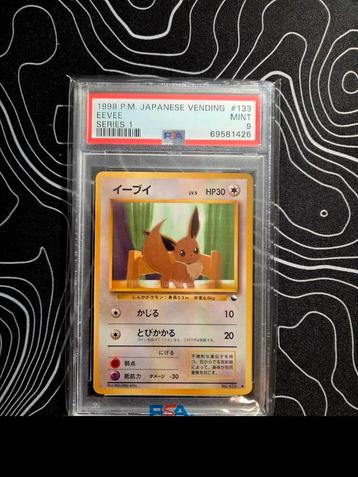 Eevee Japanese Vending PSA 9 Series 133 beschikbaar voor biedingen