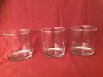 3 Glazen vazen, Overige kleuren, Ophalen of Verzenden, Minder dan 50 cm, Glas