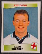 Panini Alan Shearer - Engeland, EK 1996. Blauwe achterkant,, Ophalen of Verzenden, Zo goed als nieuw, Buitenlandse clubs, Poster, Plaatje of Sticker