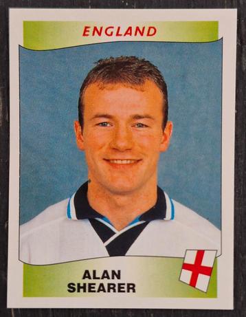 Panini Alan Shearer - Engeland, EK 1996. Blauwe achterkant,  beschikbaar voor biedingen