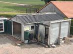Garage met schuur onder 1 dak. Betonsysteemwand., Ophalen, Gebruikt