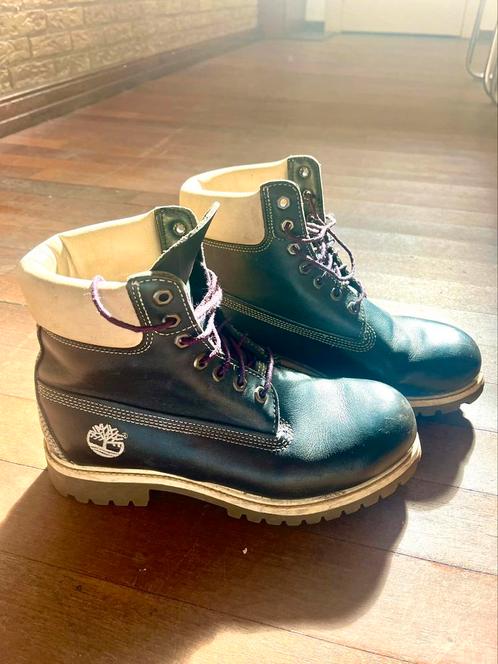Timberland 6”  Leren Boots Unisex, Maat 42, Navy Blue, Kleding | Heren, Schoenen, Zo goed als nieuw, Boots, Blauw, Ophalen of Verzenden