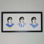 Maradona (Drieluik), Linodruk met aquarel., Oorspronkelijke maker, Verzenden, Nieuw, Schilderij