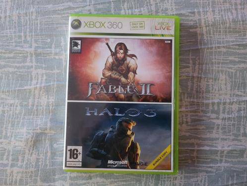 Xbox 360 Fable 2/Halo 3, Spelcomputers en Games, Games | Xbox 360, Zo goed als nieuw, Shooter, 3 spelers of meer, Vanaf 16 jaar