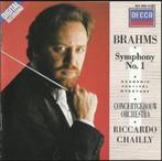 BRAHMS Symphony no. 1 CD CHAILLY DECCA RCO TOP CONDITIE, Ophalen of Verzenden, Romantiek, Zo goed als nieuw, Orkest of Ballet