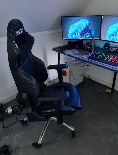 Sparco Icon bureaustoel zwart, Huis en Inrichting, Bureaustoelen, Zo goed als nieuw, Bureaustoel, Zwart, Gaming bureaustoel, Ophalen