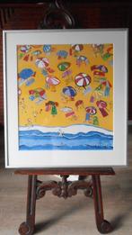 Zeefdruk van Michel Paut uit 1991. ' Plage', Ophalen of Verzenden