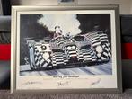 Prent Le Mans 2001 gesigneerd ca 95 x 77 cm, Antiek en Kunst, Ophalen