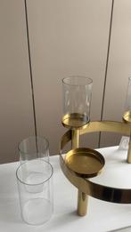 Brass Advent Krans/kaars houder, 25 tot 50 cm, Nieuw, Ophalen of Verzenden, Kaars