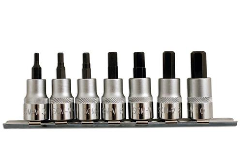 Inbus bit doppenset metrisch 3-10 mm Laser Tools 1791, Auto diversen, Autogereedschap, Nieuw, Ophalen