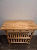 Ikea FÖRHÖJA Roltafel - Keuken Trolley, Gebruikt, Minder dan 100 cm, Bruin, 50 tot 75 cm