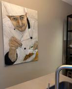 Schilderij (chef) kok in actie, Antiek en Kunst, Ophalen